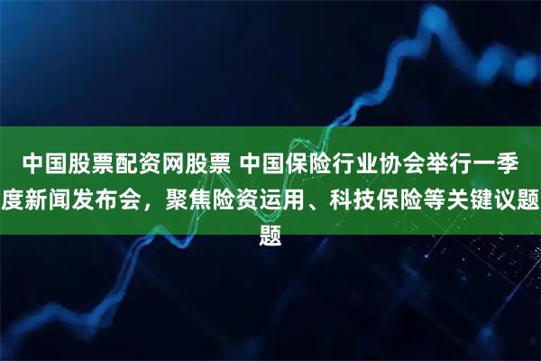 中国股票配资网股票 中国保险行业协会举行一季度新闻发布会，聚焦险资运用、科技保险等关键议题